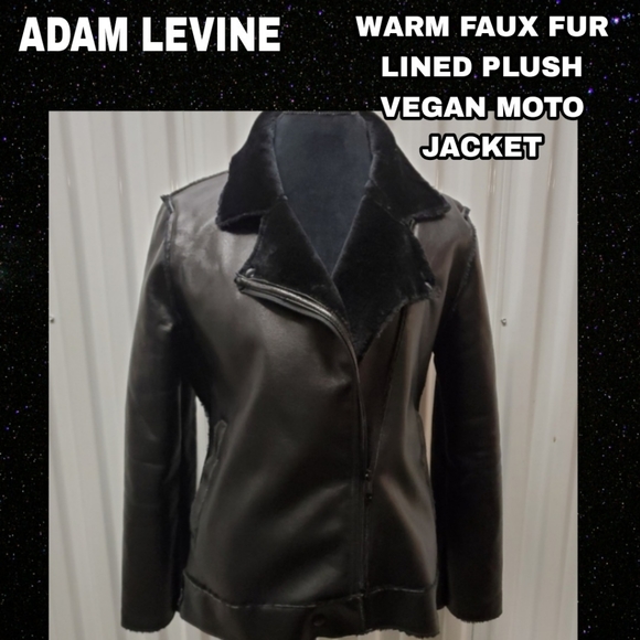 Adam Levine Collection Jackets & Blazers - Adam Levine HIGH QUALITY leather "fur" lined moto jacket PLUSH!! WARM! WELL MADE